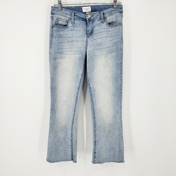 Celebrity Pink Denim - Celebrity Pink Light Wash Crop Jeans 28 Raw Hem